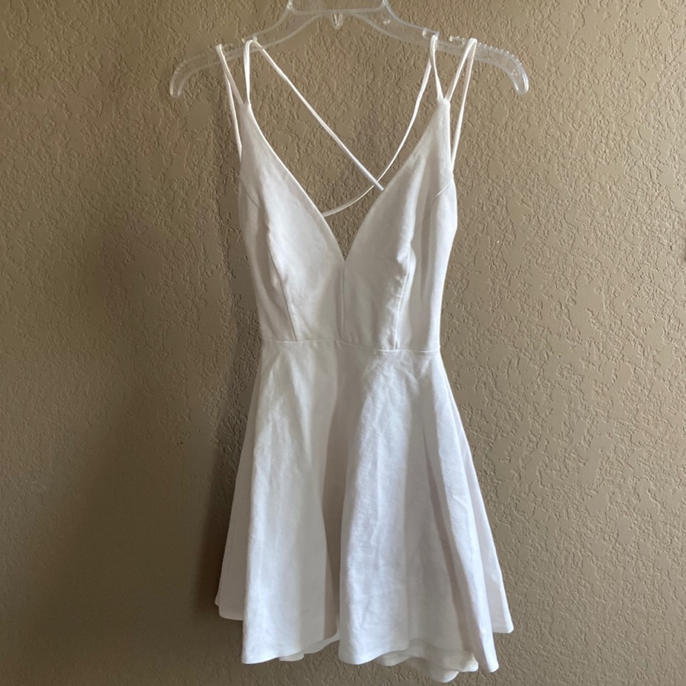 Lulus strappy white party dress | size small